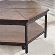 Pemberly Row Transitional Chocolate Wood Hexagon Lift-Top Cocktail Table