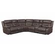 Pemberly Row Transitional Saddle Brown 3-Piece Reclining Sectional