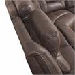Pemberly Row Transitional Saddle Brown 3-Piece Reclining Sectional