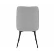 Pemberly Row Mid-Century Side Dining Chair in Stone Gray Fabric