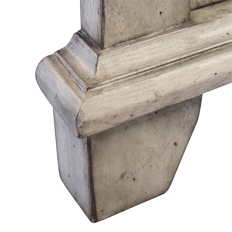 Pemberly Row Farmhouse / Country Rustic Ivory King Panel Bed