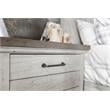Pemberly Row Rustic Ivory Wooden Two Drawer Nightstand White