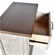 Pemberly Row Rustic Ivory Wooden Two Drawer Nightstand White