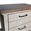 Pemberly Row Rustic Ivory Wooden Two Drawer Nightstand White