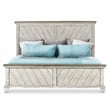 Pemberly Row Farmhouse / Country Rustic Ivory Queen Panel Bed