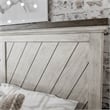 Pemberly Row Farmhouse / Country Rustic Ivory Queen Panel Bed