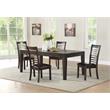 Pemberly Row Transitional 5-Piece Complete Dining Set in Espresso