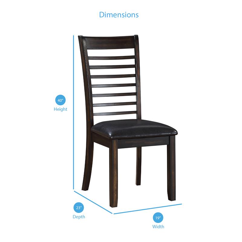 Pemberly Row Transitional Espresso 7-Piece Complete Dining Set