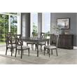 Pemberly Row Transitional Gray Upholstered Seat Side Chair in Brown