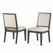Pemberly Row Modern / Contemporary Washed Gray Solid Wood Side Chair