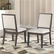 Pemberly Row Modern / Contemporary Washed Gray Solid Wood Side Chair