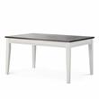 Pemberly Row Two-Tone Ivory and Driftwood Fixed Top Dining Table