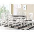 Pemberly Row Two-Tone Ivory and Driftwood Fixed Top Dining Table