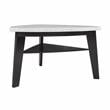 Pemberly Row Contemporary White Marble Top Counter Height Table