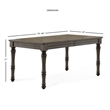 Pemberly Row Wood Modern Transitional Gray-Brown Dining Table