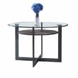 Pemberly Row Contemporary Medium Brown Metal Base Dining Table