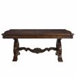 Pemberly Row Wood Traditional Warm Pecan Finish Dining Table