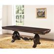 Pemberly Row Wood Traditional Warm Pecan Finish Dining Table