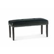 Pemberly Row Modern Transitional Ebony Faux Leather Dining Bench