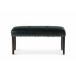 Pemberly Row Modern Transitional Ebony Faux Leather Dining Bench
