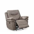 Pemberly Row Transitional Sand Vinyl Upholstered Recliner Chair
