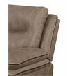 Pemberly Row Transitional Sand Vinyl Upholstered Recliner Chair