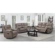 Pemberly Row Transitional Sand Vinyl Upholstered Recliner Chair