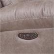 Pemberly Row Polyester Fabric Upholstered Power Recliner Sofa - Desert Sand