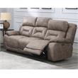 Pemberly Row Polyester Fabric Upholstered Power Recliner Sofa - Desert Sand