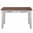 Pemberly Row Farmhouse Rustic Ivory and Honey Multi-Function Table
