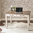 Pemberly Row Farmhouse Rustic Ivory and Honey Multi-Function Table
