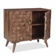 Pemberly Row Mid-Century Matte Walnut Solid Wood Accent Cabinet