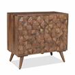 Pemberly Row Mid-Century Matte Walnut Solid Wood Accent Cabinet