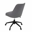 Pemberly Row Mid-Century Fabric Swivel Gray Upholstered Desk Chair
