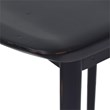 Pemberly Row Contemporary Black Solid Acacia Wood Counter Stool