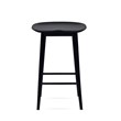 Pemberly Row Contemporary Black Solid Acacia Wood Counter Stool