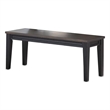 Pemberly Row Noir Two-Tone Ebony Back and Driftwood Dining Bench Solid wood
