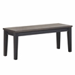 Pemberly Row Noir Two-Tone Ebony Back and Driftwood Dining Bench Solid wood