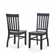 Pemberly Row Farmhouse Noir Two-Tone Dining Side Chair in Black