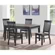 Pemberly Row Farmhouse Noir Two-Tone Dining Side Chair in Black