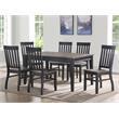 Pemberly Row Farmhouse Noir Two-Tone Dining Side Chair in Black