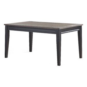 Pemberly Row Noir Multi-Color Dining Table in Black/Driftwood Finish