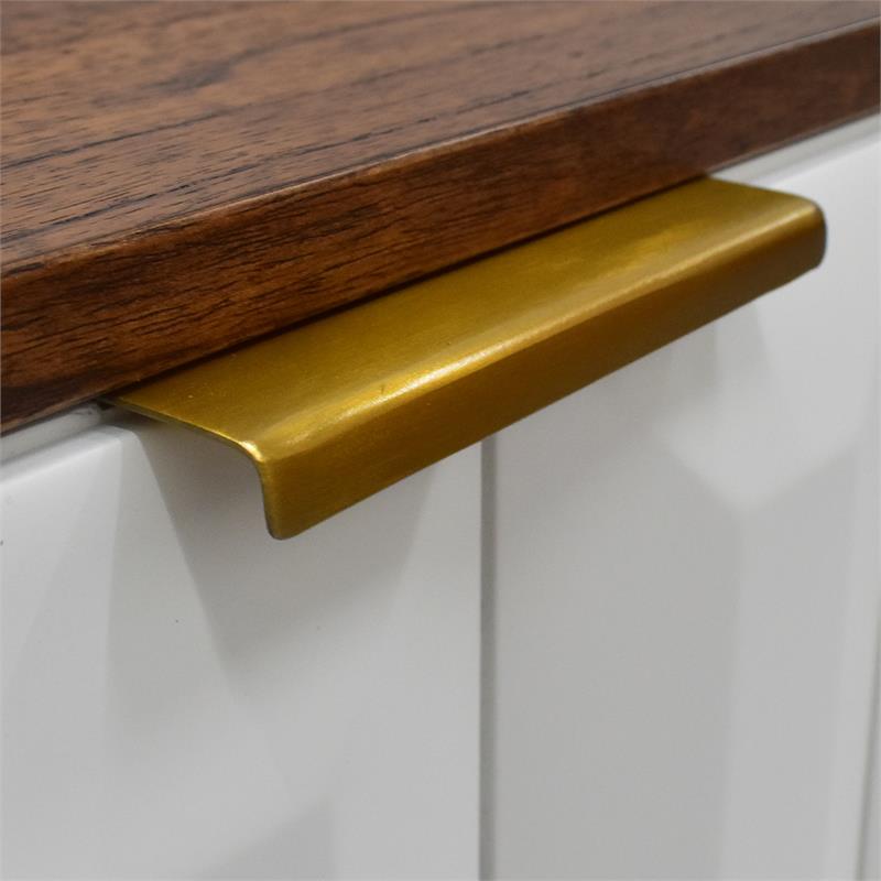 Pemberly Row Mid-Century Burnished Walnut Solid Acacia Nightstand