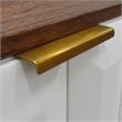 Pemberly Row Mid-Century Burnished Walnut Solid Acacia Nightstand