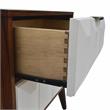 Pemberly Row Mid-Century Burnished Walnut Solid Acacia Nightstand