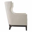 Pemberly Row Transitional Beige Linen Accent Chair with Nailhead Trim