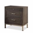 Pemberly Row Contemporary Walnut Engineered Wood 2-drawer Nightstand