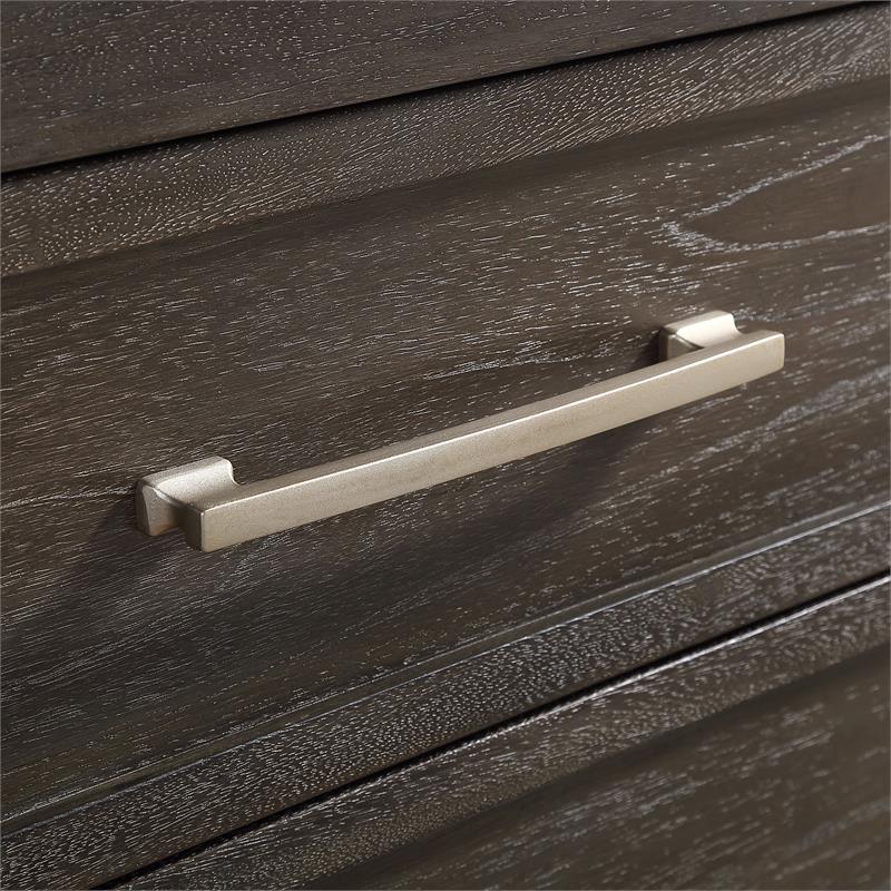 Pemberly Row Contemporary Walnut Engineered Wood 2-drawer Nightstand