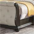 Pemberly Row Multi-step Molasses Queen Wood 5-Piece Sleigh Bedroom Set