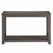 Pemberly Row Transitional Distressed Driftwood Wood and Metal Sofa Table